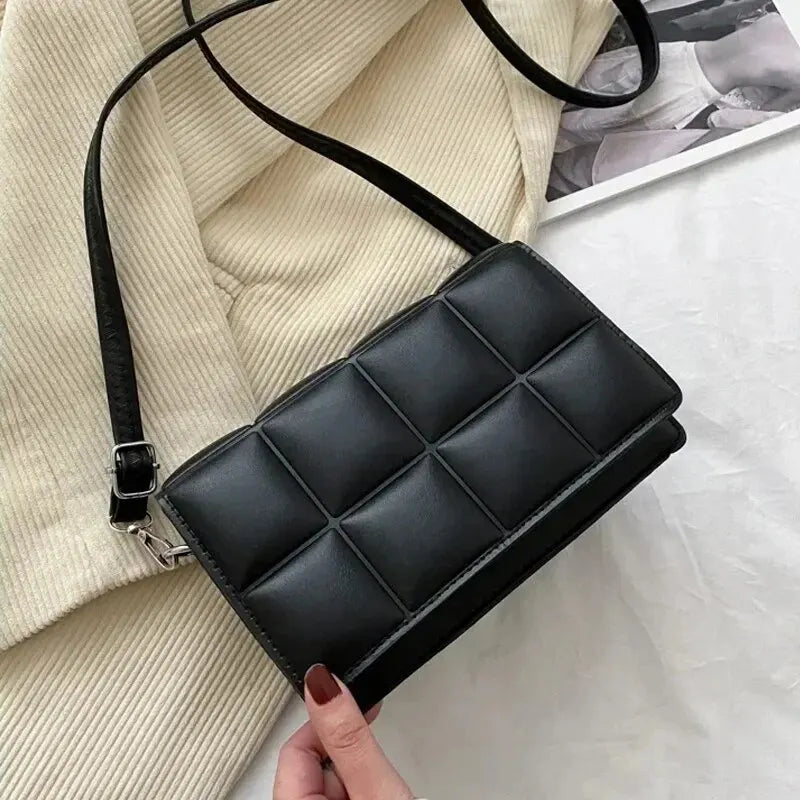 Chic Designer Small PU Leather Crossbody Bag for Women - Trendy Classic Shoulder Handbag