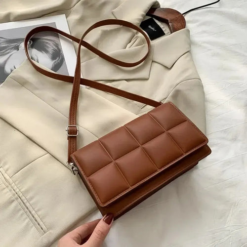 Chic Designer Small PU Leather Crossbody Bag for Women - Trendy Classic Shoulder Handbag