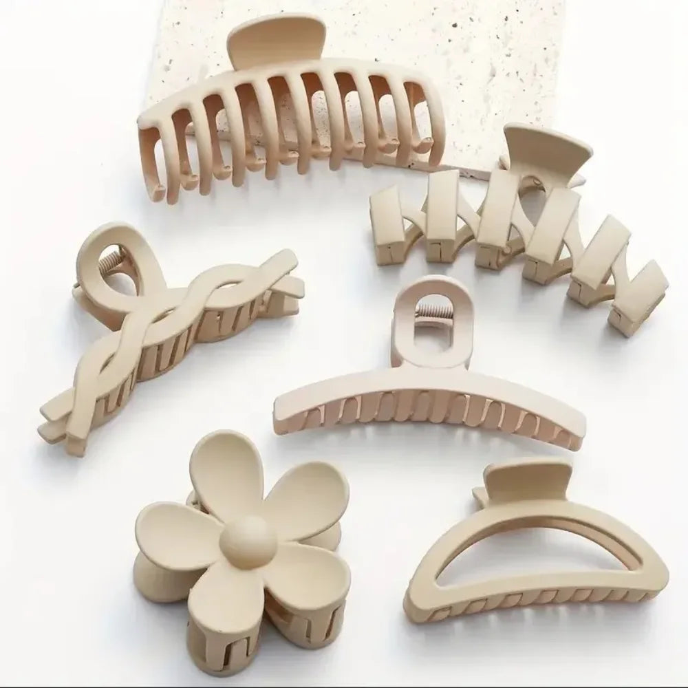 Stylish 6-Piece Korean Hair Claw Clip Set for Women - Versatile Shark Clips & Barrettes for Every Occasion!