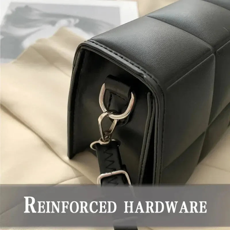 Chic Designer Small PU Leather Crossbody Bag for Women - Trendy Classic Shoulder Handbag
