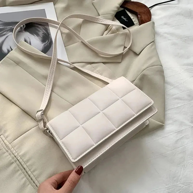 Chic Designer Small PU Leather Crossbody Bag for Women - Trendy Classic Shoulder Handbag
