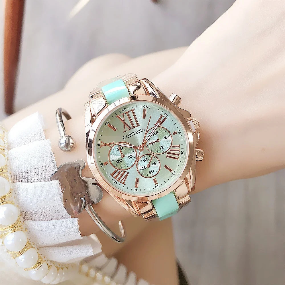 Elegant Women's Luxury Quartz Watch with Creative Steel Bracelet - Fashionable Timepiece for Any Occasion