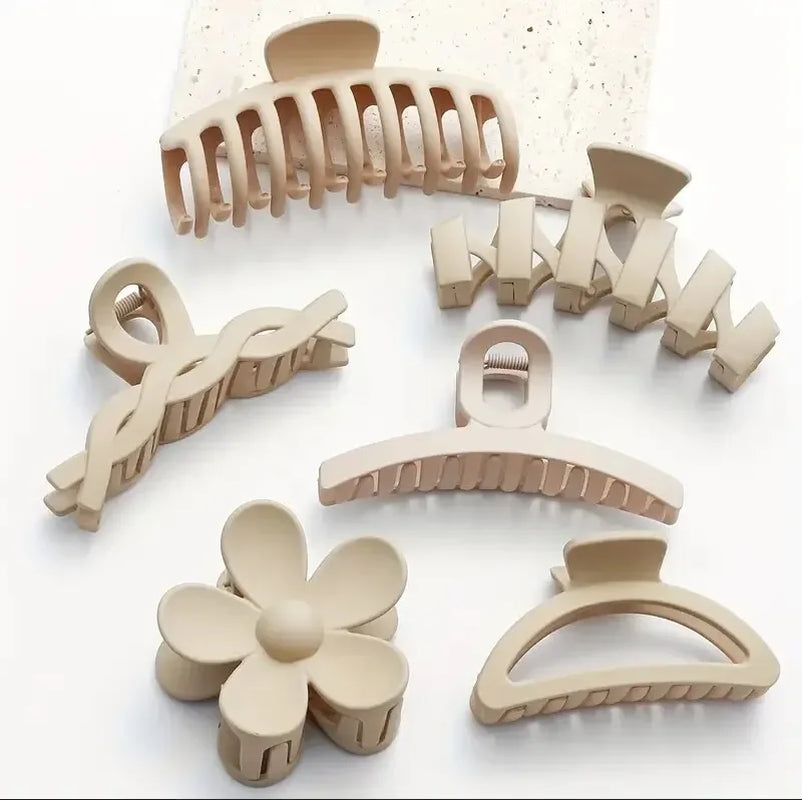 Stylish 6-Piece Korean Hair Claw Clip Set for Women - Versatile Shark Clips & Barrettes for Every Occasion!