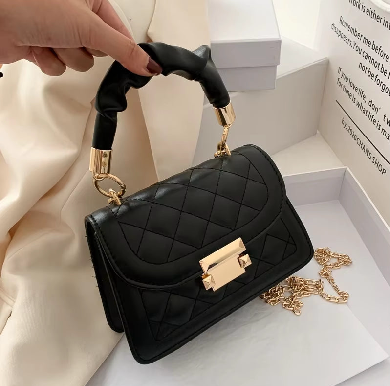 Chic 2023 Korean Fashion Women's Small Square Chain Crossbody Handbag
