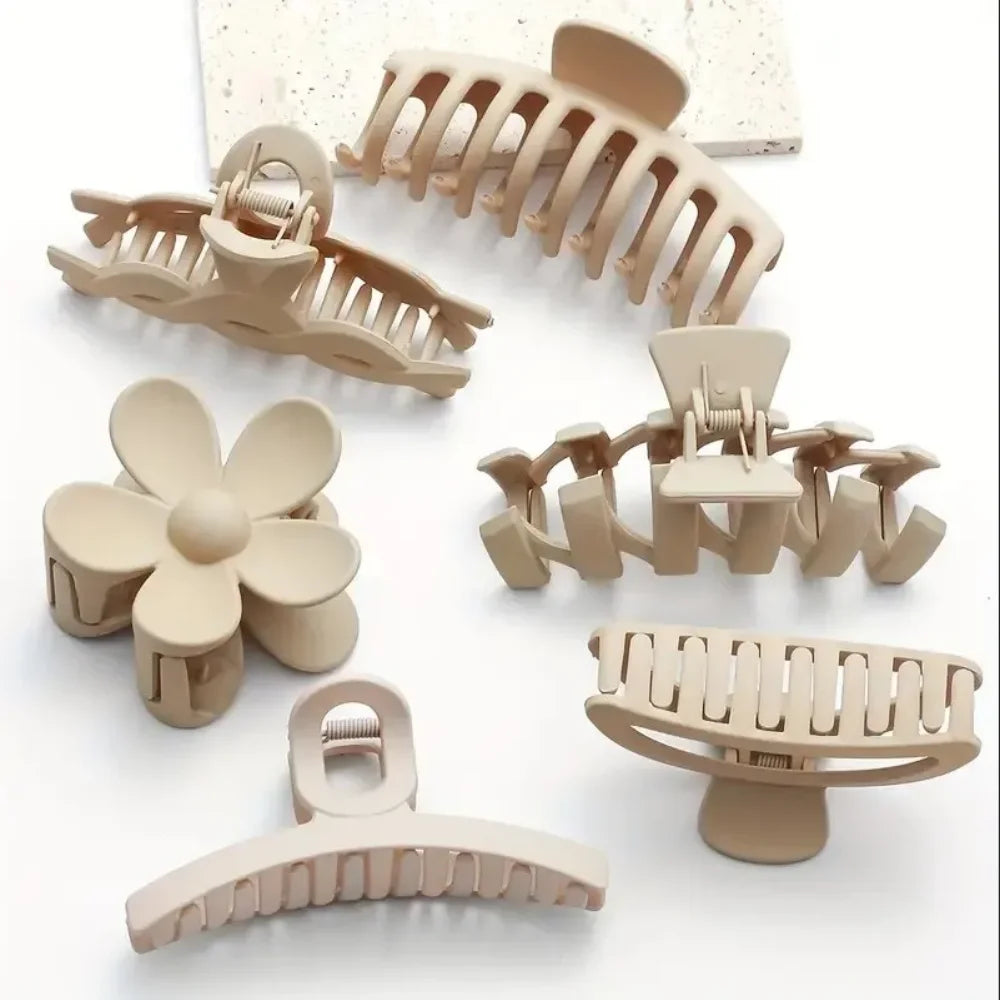 Stylish 6-Piece Korean Hair Claw Clip Set for Women - Versatile Shark Clips & Barrettes for Every Occasion!