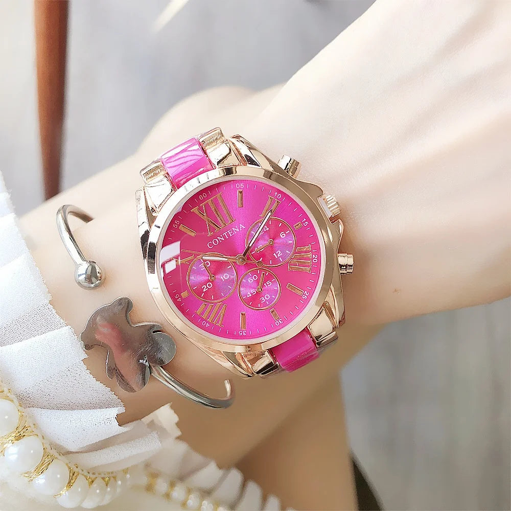 Elegant Women's Luxury Quartz Watch with Creative Steel Bracelet - Fashionable Timepiece for Any Occasion