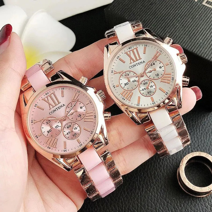 Elegant Women's Luxury Quartz Watch with Creative Steel Bracelet - Fashionable Timepiece for Any Occasion
