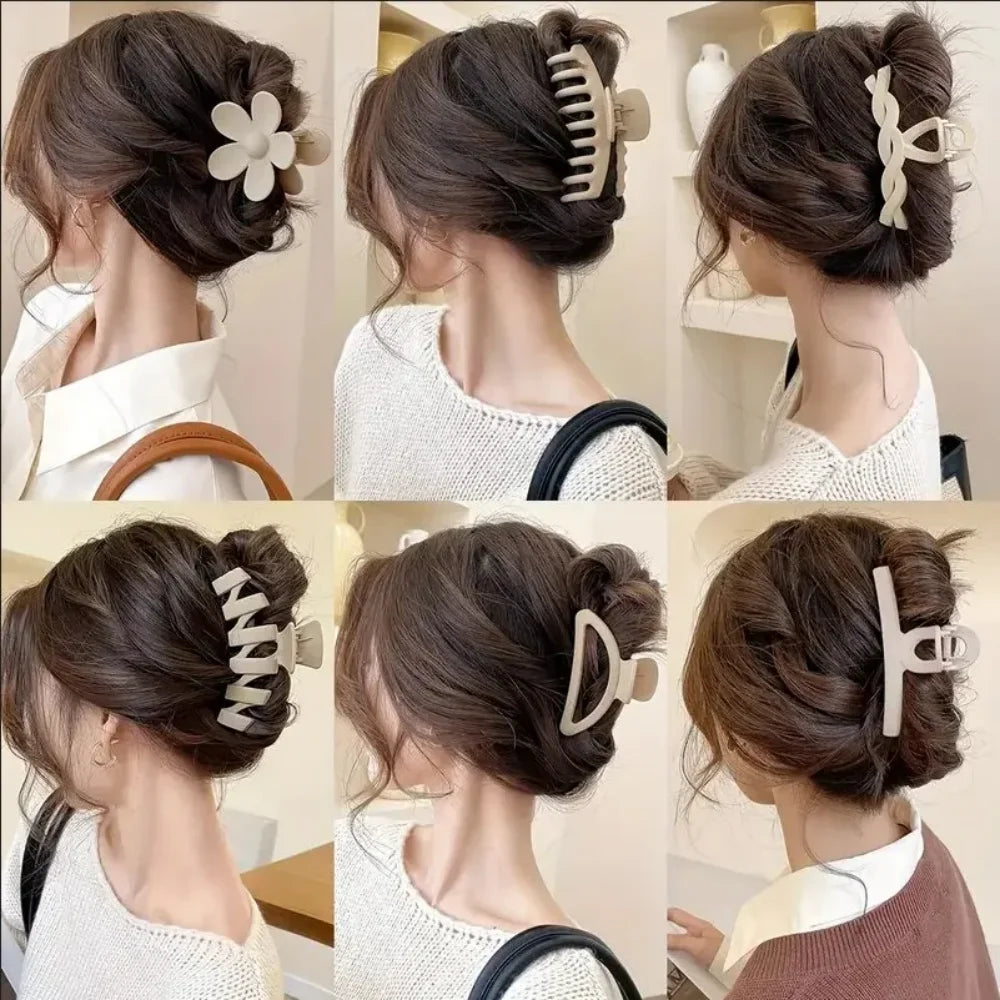 Stylish 6-Piece Korean Hair Claw Clip Set for Women - Versatile Shark Clips & Barrettes for Every Occasion!